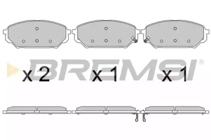 Комплект тормозных колодок BREMSI BP3619