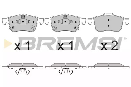 Комплект тормозных колодок BREMSI BP3626