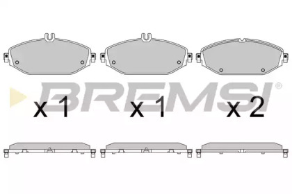 Комплект тормозных колодок BREMSI BP3641