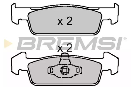 Комплект тормозных колодок BREMSI BP3647