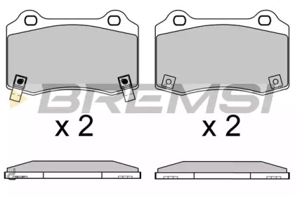 Комплект тормозных колодок BREMSI BP3649