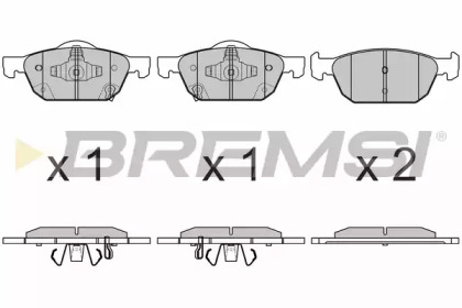 Комплект тормозных колодок BREMSI BP3674