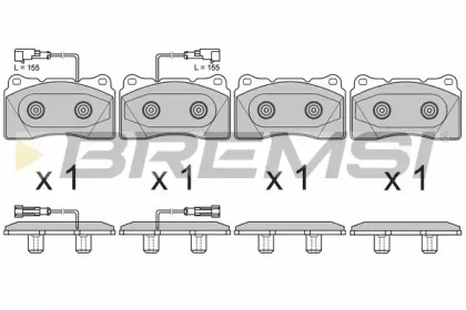 Комплект тормозных колодок BREMSI BP3678