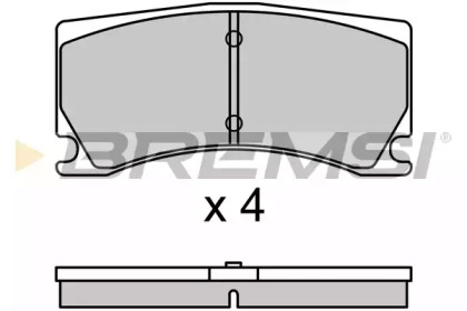 Комплект тормозных колодок, дисковый тормоз BREMSI BP3699
