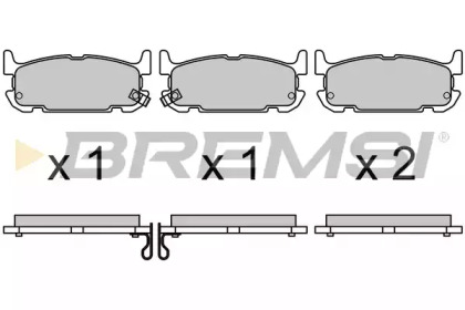 Комплект тормозных колодок BREMSI BP3708