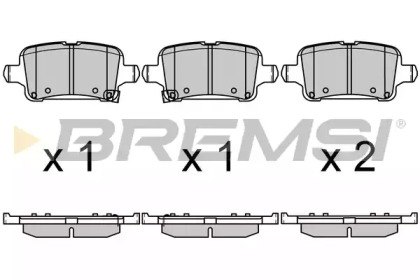 Комплект тормозных колодок BREMSI BP3723