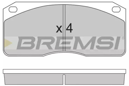 Комплект тормозных колодок BREMSI BP7238