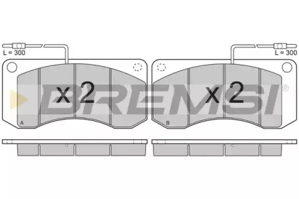 Комплект тормозных колодок BREMSI BP7241