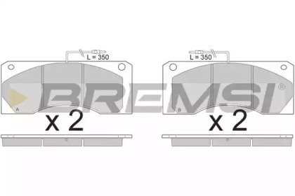 Комплект тормозных колодок BREMSI BP7255