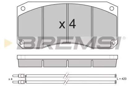 Комплект тормозных колодок BREMSI BP7256