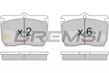 Комплект тормозных колодок BREMSI BP7257
