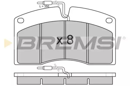 Комплект тормозных колодок BREMSI BP7262