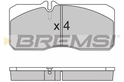 Комплект тормозных колодок BREMSI BP7267