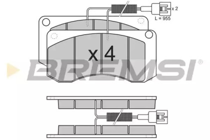 Комплект тормозных колодок BREMSI BP7283