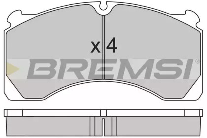 Комплект тормозных колодок BREMSI BP7295