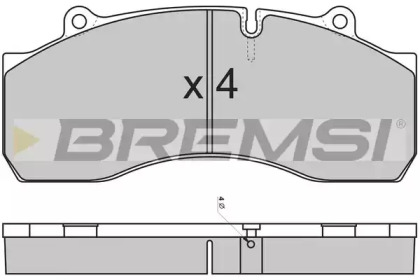 Комплект тормозных колодок BREMSI BP7308