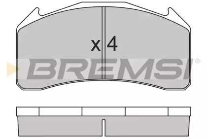 Комплект тормозных колодок, дисковый тормоз BREMSI BP7319