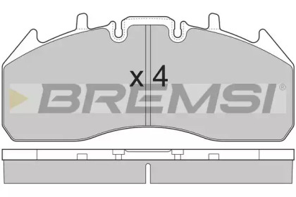 Комплект тормозных колодок, дисковый тормоз BREMSI BP7326