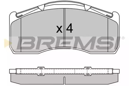 Комплект тормозных колодок BREMSI BP7332