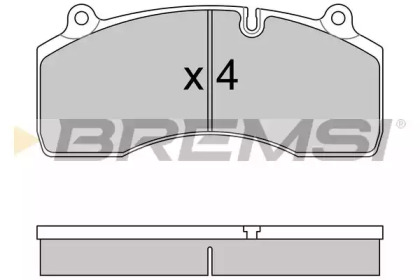 Комплект тормозных колодок BREMSI BP7333