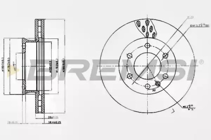 Тормозной диск BREMSI DB0310V