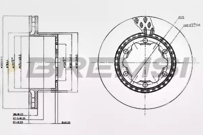 Тормозной диск BREMSI DB0312V