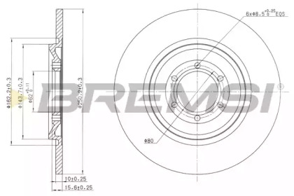 Тормозной диск BREMSI DBA090S