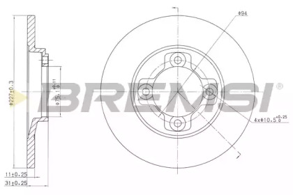 Тормозной диск BREMSI DBA113S