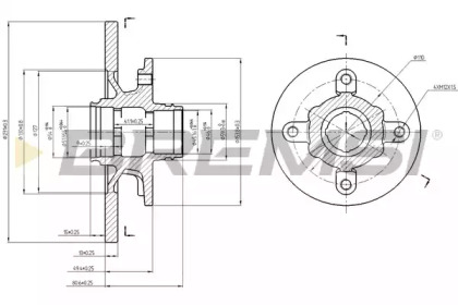 Тормозной диск BREMSI DBA114S