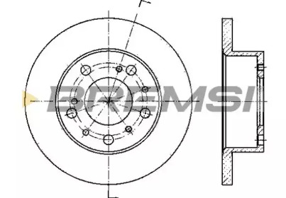 Тормозной диск BREMSI DBA117S