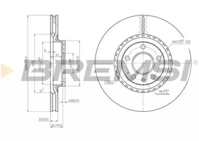 Тормозной диск BREMSI DBA156V