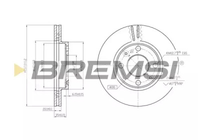 Тормозной диск BREMSI DBA158V