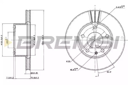 Тормозной диск BREMSI DBA166V