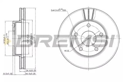 Тормозной диск BREMSI DBA180V