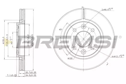 Тормозной диск BREMSI DBA186V