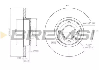 Тормозной диск BREMSI DBA205S