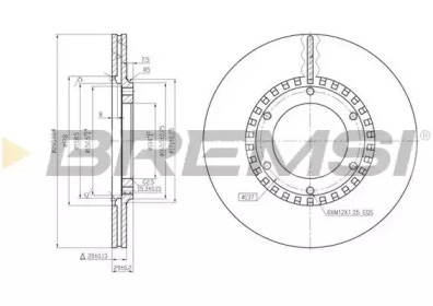 Тормозной диск BREMSI DBA218V