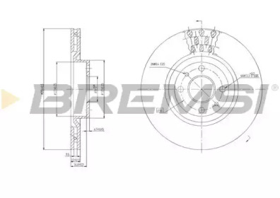 Тормозной диск BREMSI DBA220V