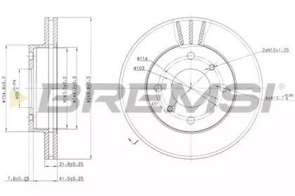 Тормозной диск BREMSI DBA234V