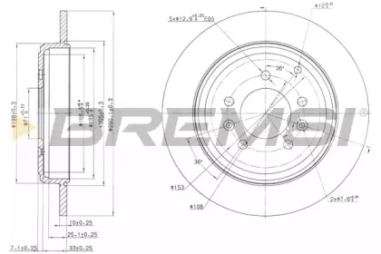 Тормозной диск BREMSI DBA245S