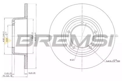 Тормозной диск BREMSI DBA246S