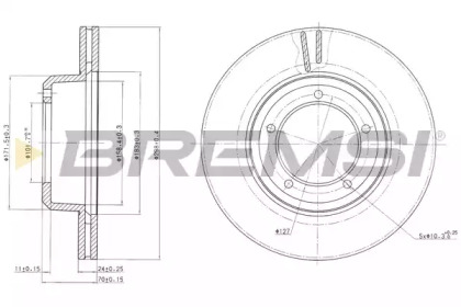 Тормозной диск BREMSI DBA262V