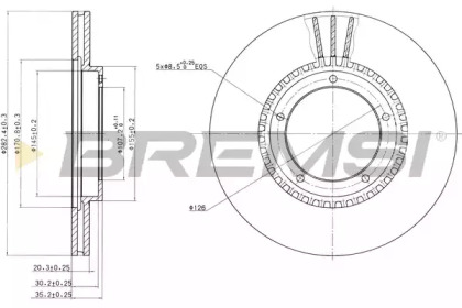 Тормозной диск BREMSI DBA312V