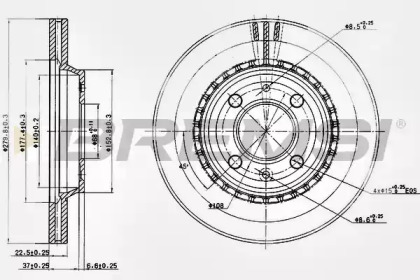 Тормозной диск BREMSI DBA397V