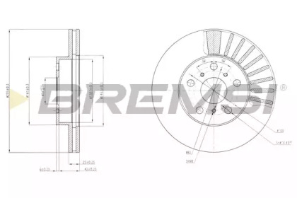 Тормозной диск BREMSI DBA403V