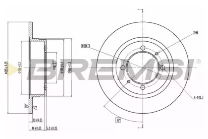 Тормозной диск BREMSI DBA409S