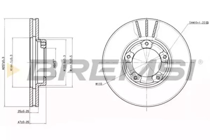 Тормозной диск BREMSI DBA416V