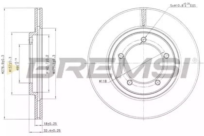 Тормозной диск BREMSI DBA420V