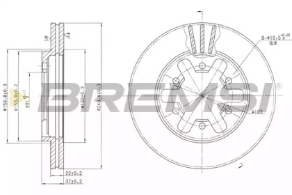 Тормозной диск BREMSI DBA421V