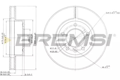 Тормозной диск BREMSI DBA440V